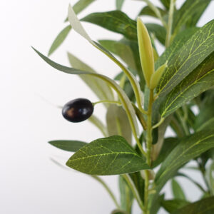 150cm Stylish Natural Look Faux Olive Tree with Wooden Trunk