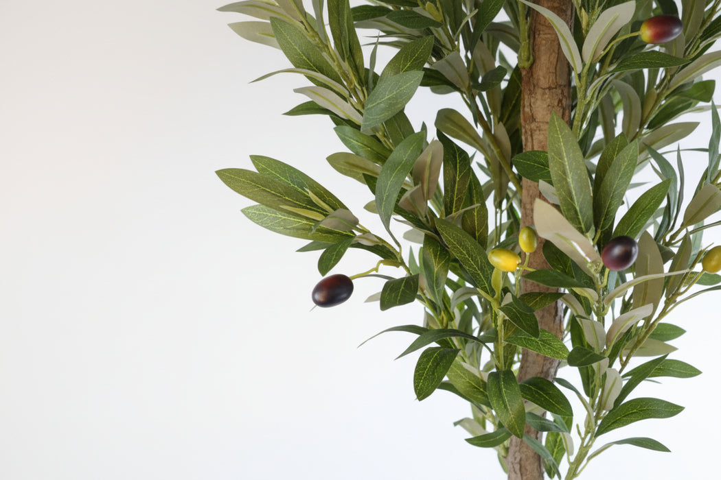 180cm Artificial Natural Look Olive Tree with Wooden Trunk