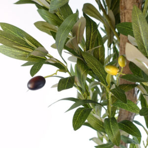 150cm Stylish Natural Look Faux Olive Tree with Wooden Trunk