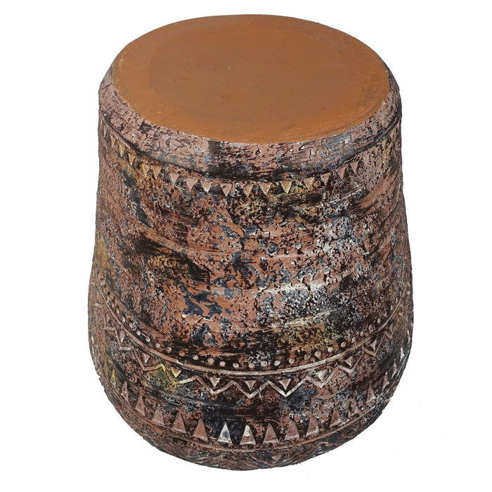 40cm x 32cm Aztec Large Composite Textured Vase Composite Plant Pot