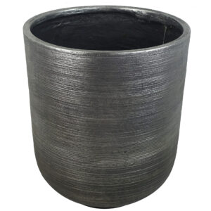 Composite Extra Large Coya Silver Ridged Planter  47cm x 41cm