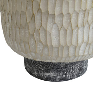 Brushed Gold Stone Effective Composite Planter. 32cm x 29cm