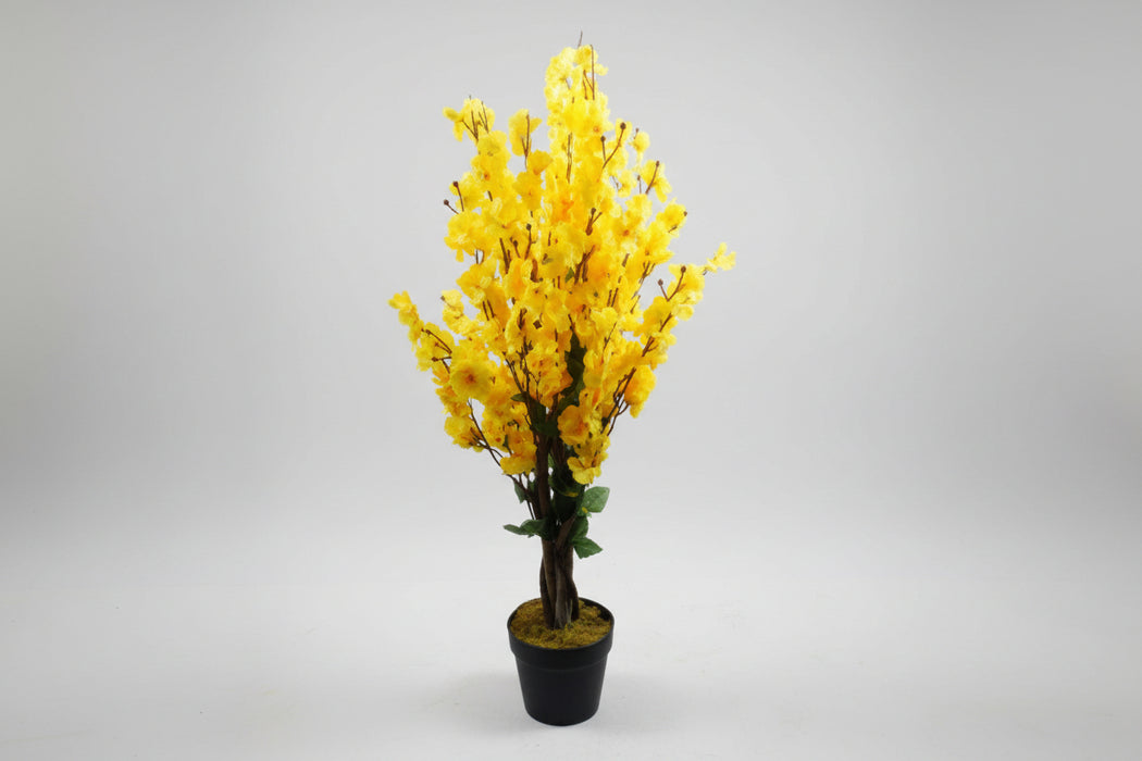 90cm Faux Yellow Blossom Tree