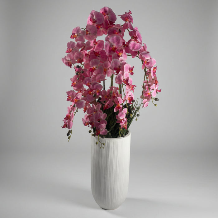 Stunning 150cm Artificial Pink Orchid Potted with Floral Display