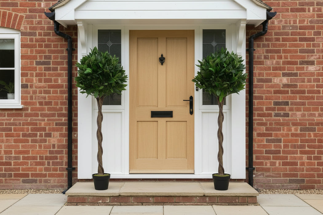 Pair of 120cm (4ft) Twisted Stem Artificial Topiary Bay Laurel