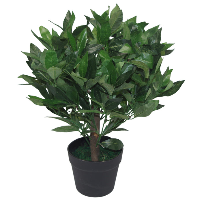 Pair of 50cm Dwarf Artificial Bay Trees Laurel Topiary Bushes