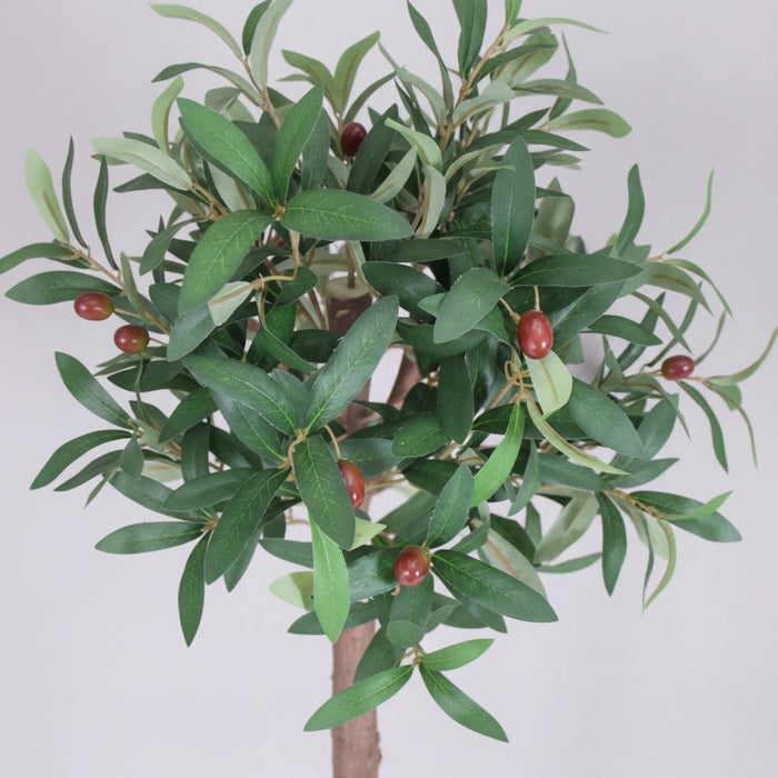 90cm Faux Olive Bay Style Topiary Fruit Tree