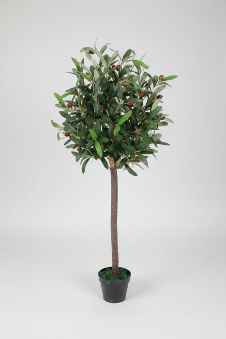 90cm Faux Olive Bay Style Topiary Fruit Tree
