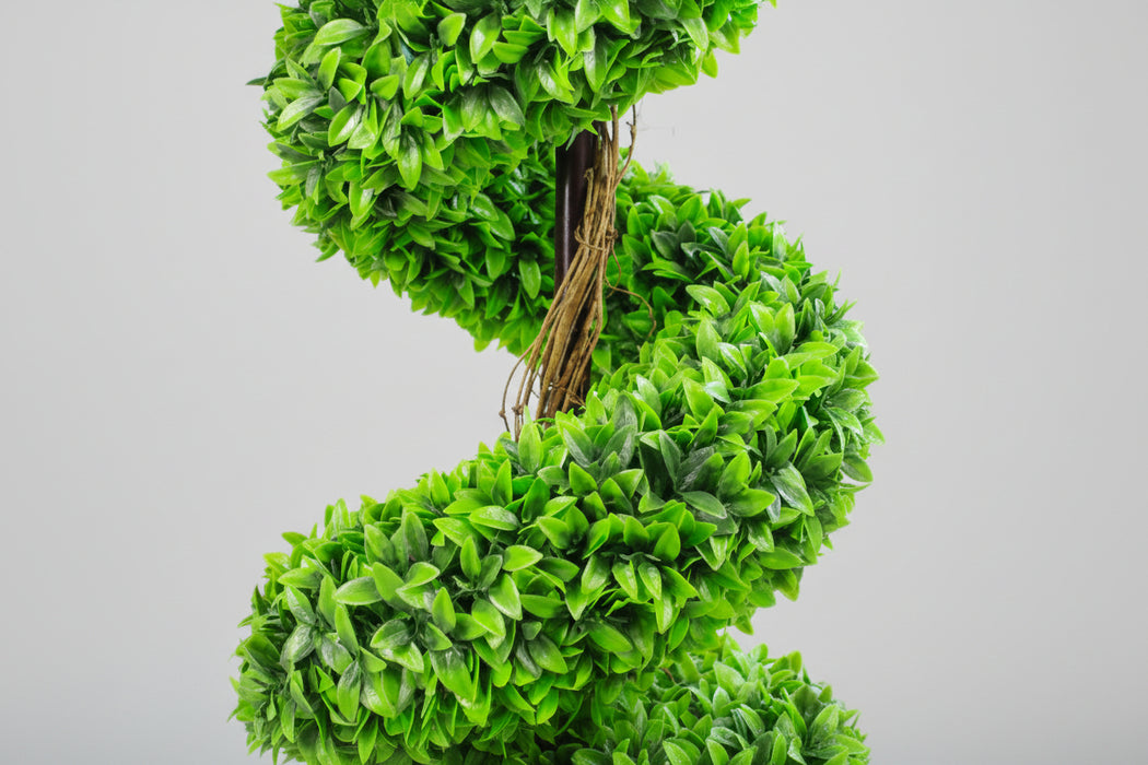 90cm Green Large Spiral Topiary Tree with Stylish Decorative Planter