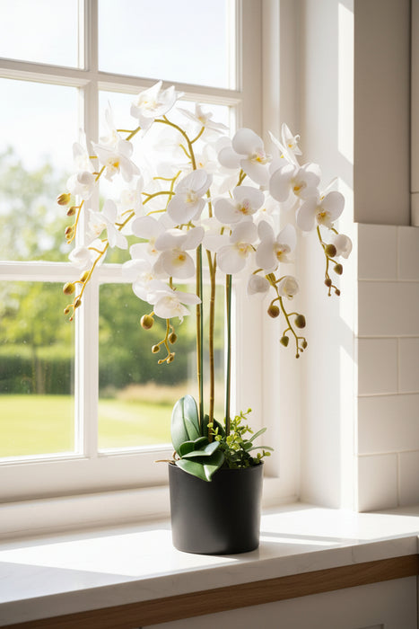 Stunning 85cm Faux Deluxe Bush Orchid