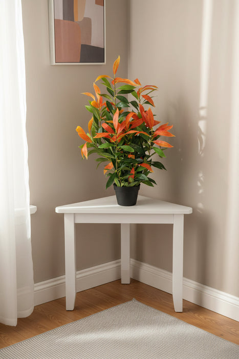 80cm Faux Red and Green Ficus Plant