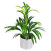 Leaf Metal Planter Plant Pot with Brushed Silver Finish 20 x 18cm
