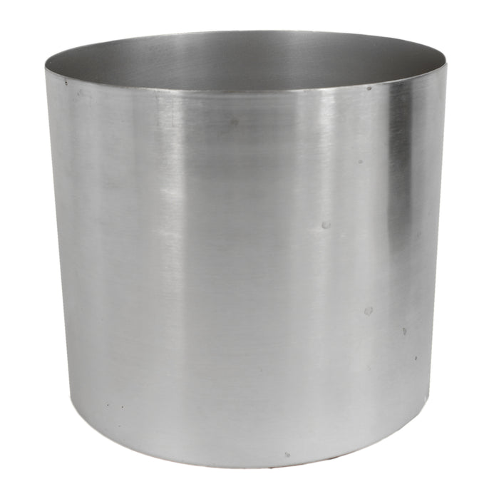65cm Artificial Large Leaf Bamboo Shrub Plant with Silver Metal Planter
