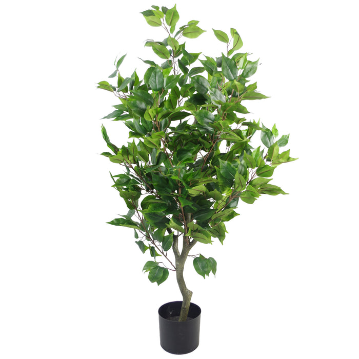 110cm Artificial Evergreen Ficus Tree Copper Planter