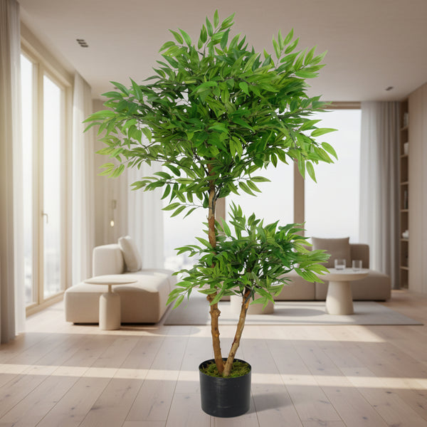 ruscus plant indoor 100cm Luxury Faux Mini Ruscus Tree – Premium Range — Artificial Eden