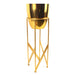 55cm Gold Planter with Matching Stand