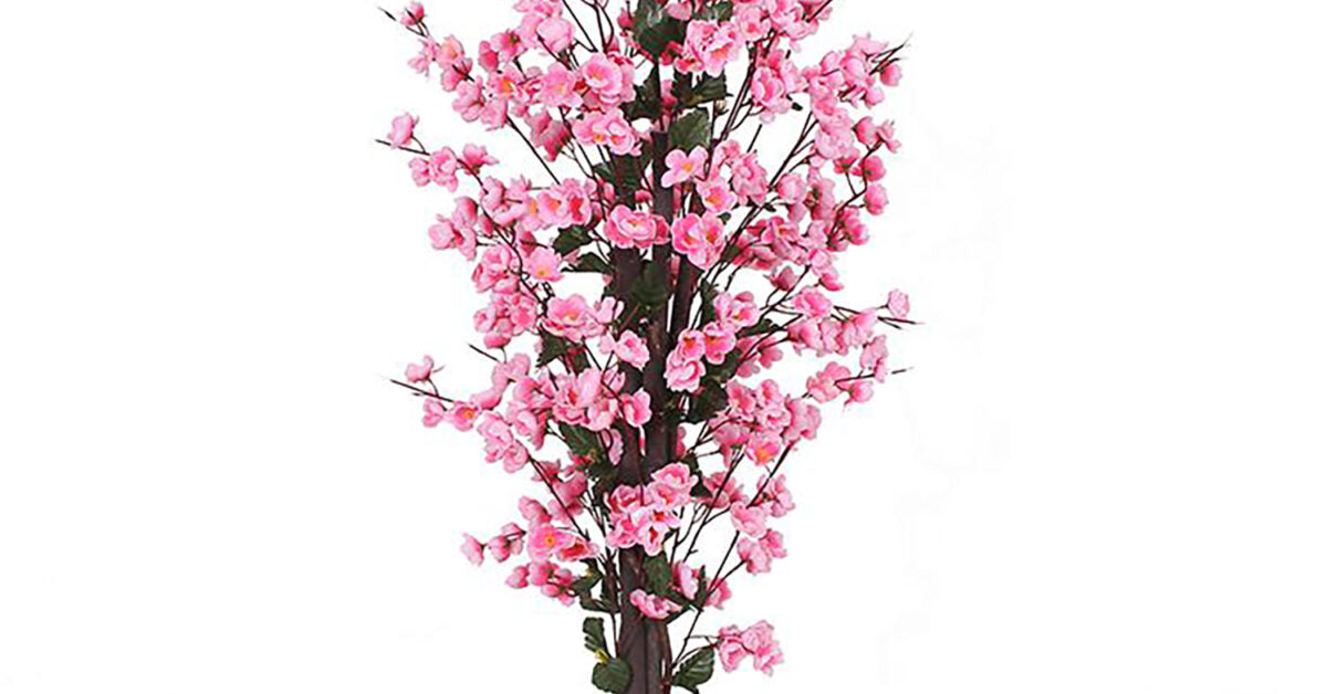 120cm Faux Pink Blossom Tree