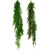 6 x 100cm Hanging String of Pearls Fern Plant Dark Green