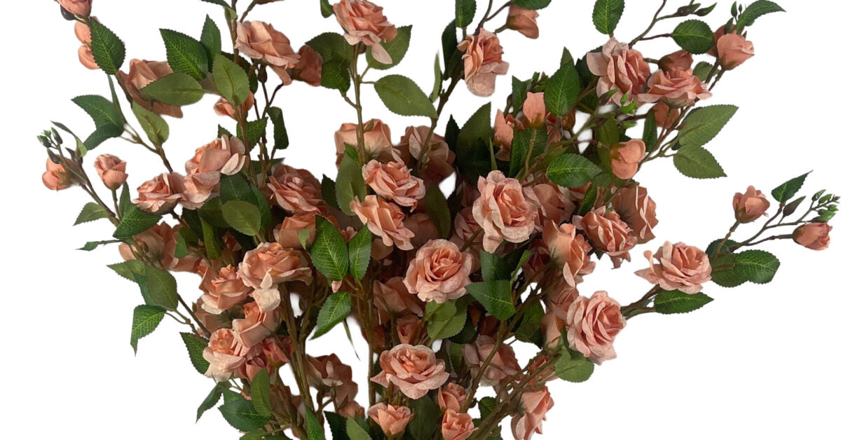 Faux Pink Rose Stems – Pack of 6 (90cm)