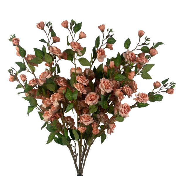 Faux Pink Rose Stems – Pack of 6 (90cm)