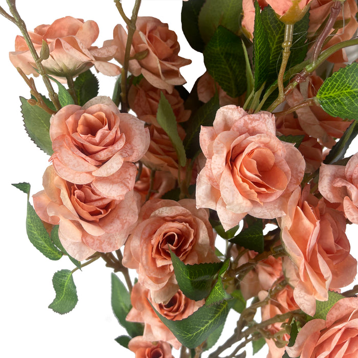 Pack of 6 x 90cm Artificial Pink Rose Stem