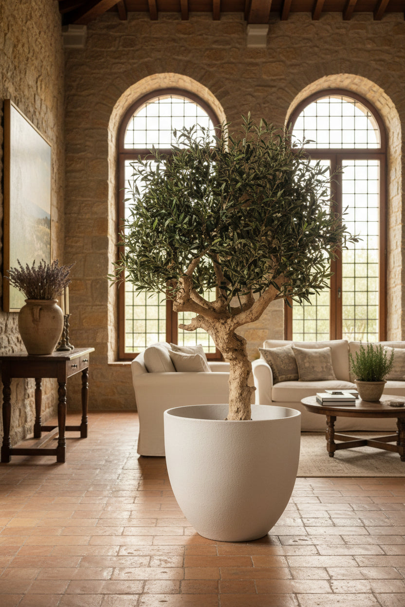 Realistic Large Olive Tree 200cm Fire Retardant and UV Resistant