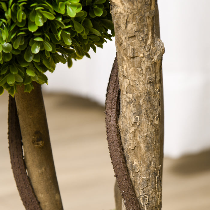 90cm Boxwood Ball Topiary Tree in Pot Home Indoor Outdoor Decor, Light Green