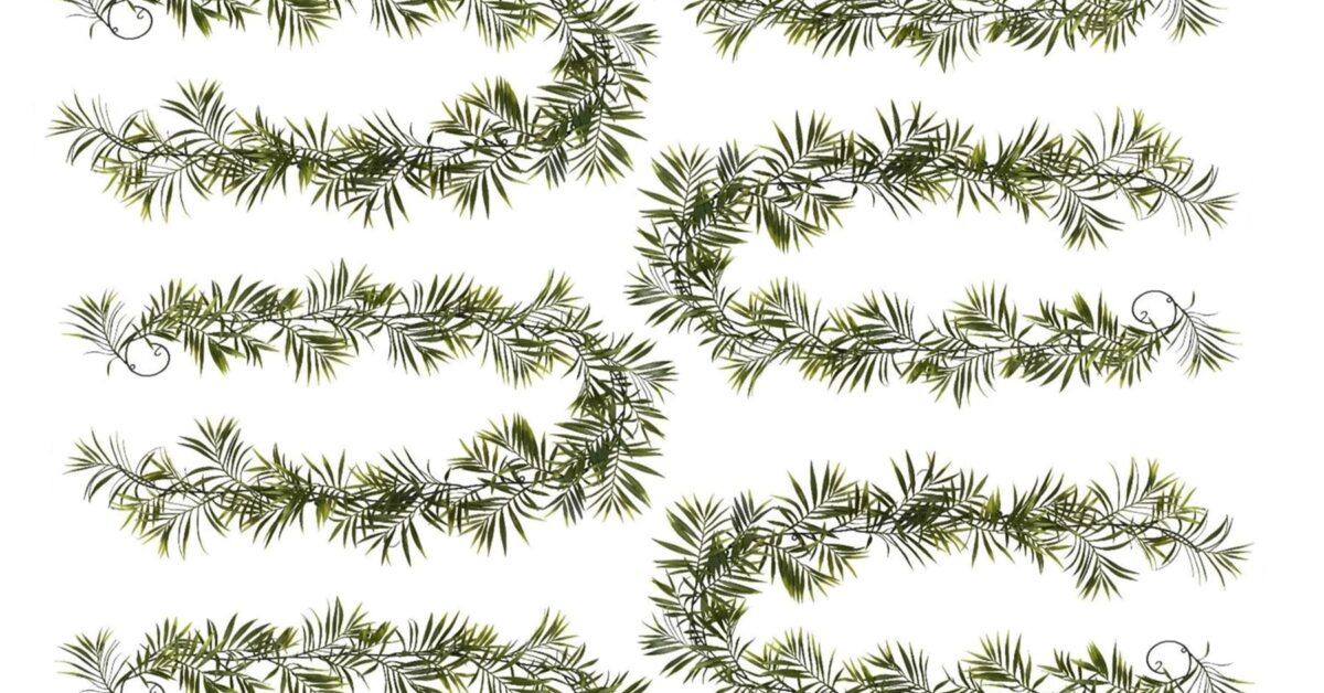 Fire Retardant Palm Garland – Pack of 6 - 195cm
