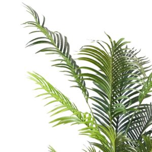 Artificial Palm Tree with 15 Leaves in White Pot 160cm