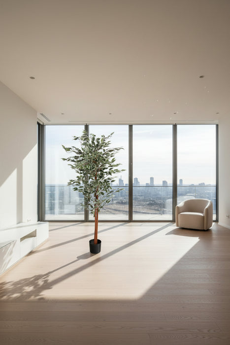 160cm Artificial Ficus with Natural Variegated Leaves