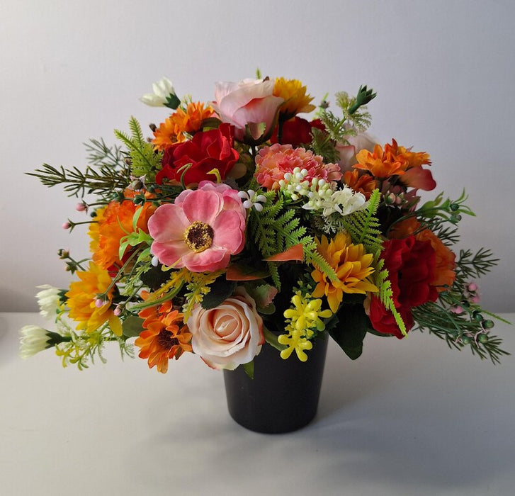 Hand Made Grave Pot Memorial Flowers from the ARTIFICIAL EDEN Collection