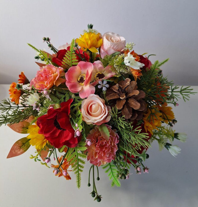 Hand Made Grave Pot Memorial Flowers from the ARTIFICIAL EDEN Collection