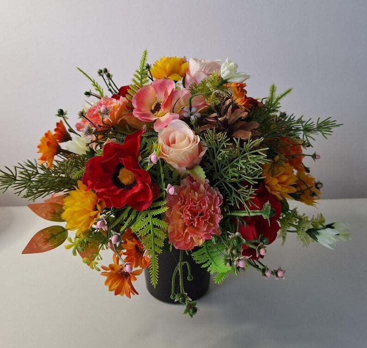 Hand Made Grave Pot Memorial Flowers from the ARTIFICIAL EDEN Collection