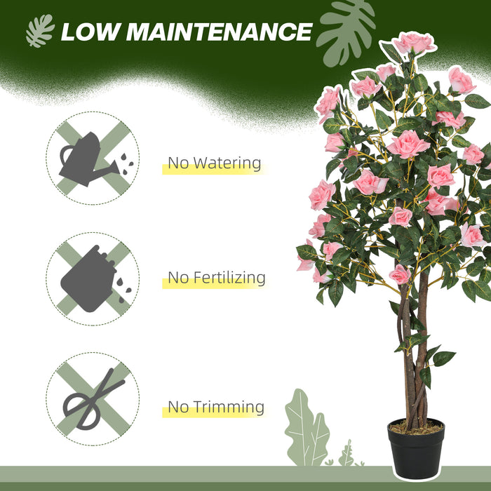 110cm Set of Two Gorgeous Faux Rose Plants