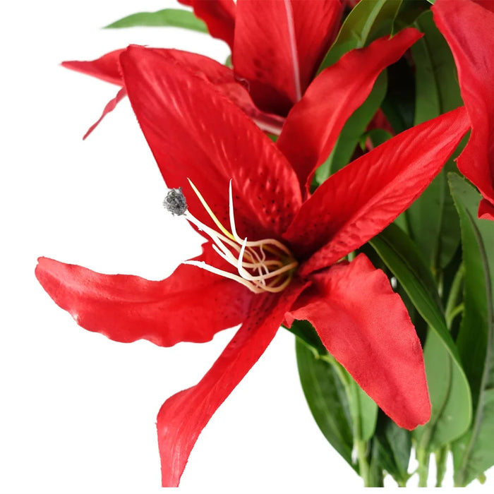 100cm Large Lily Stem with 3 Flowers. (Pack of 6)