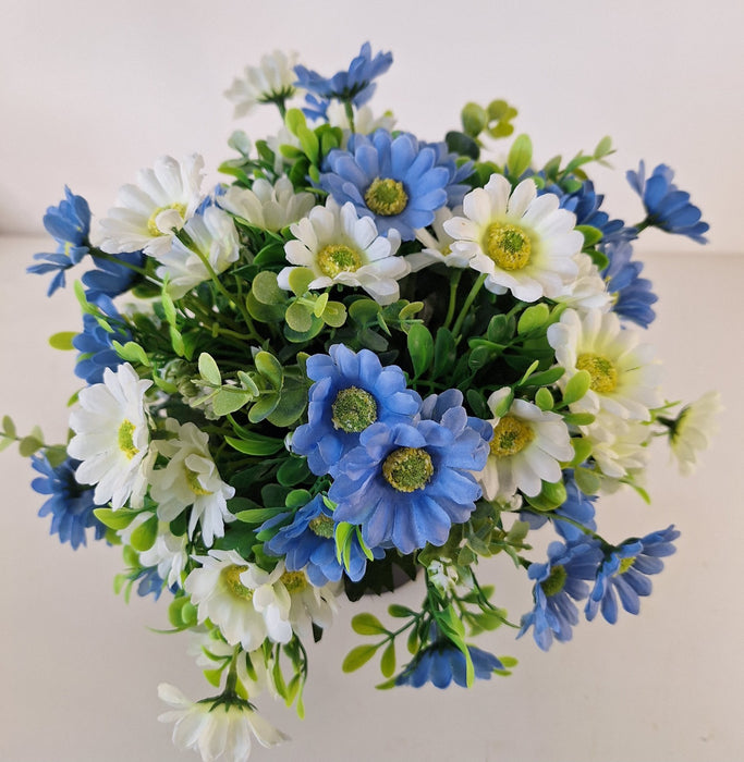 Memorial Grave Tribute with Handmade Flowers | Weatherproof Cemetery Decoration