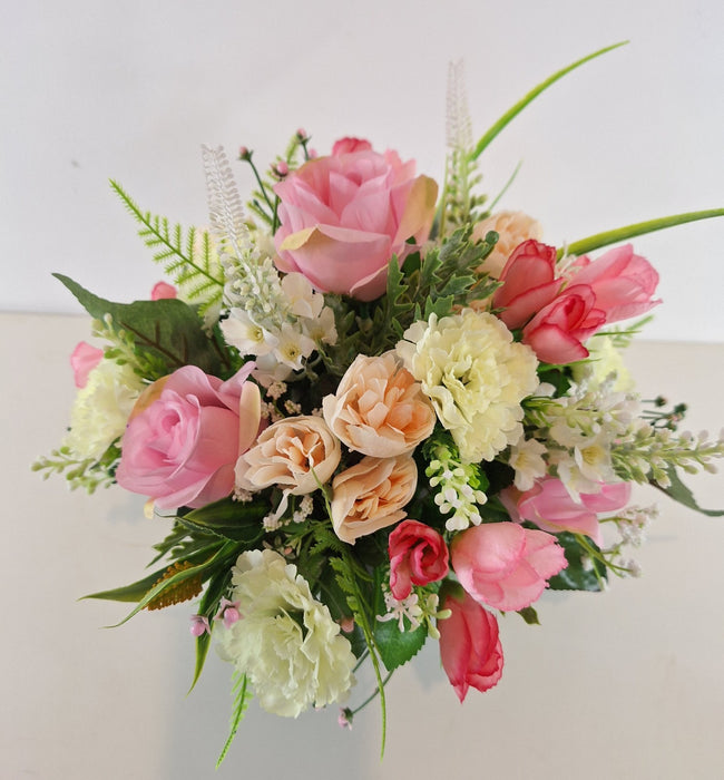 Hand-Made Grave Pot Memorial Flowers from the ARTIFICIAL EDEN Collection