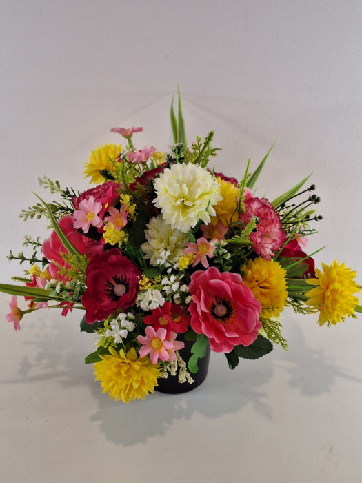 Hand-Made Grave Pot Memorial Flowers from the ARTIFICIAL EDEN Collection