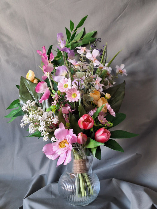 Flower Bouquet – Tulips, Daisies, Lilies of the Valley, Cosmos and Sweet Peas