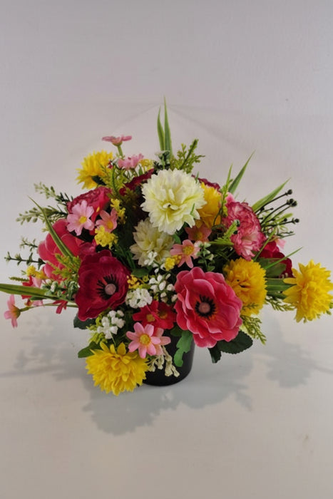 Hand-Made Grave Pot Memorial Flowers from the ARTIFICIAL EDEN Collection