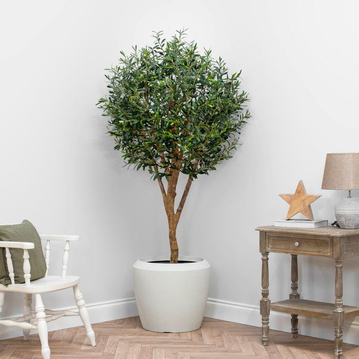 Olive Tree – 210cm with Natural Trunk, Fire-Retardant and UV Resistant