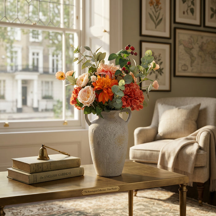 Hydrangea & Dahlia in Vase - 71cm