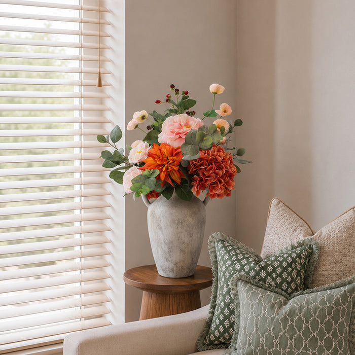 Hydrangea & Dahlia in Vase - 71cm