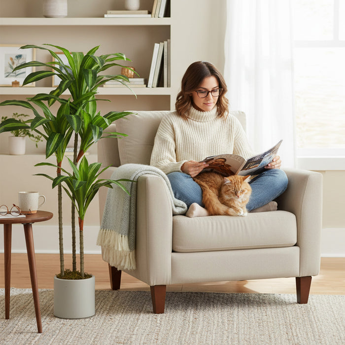 120cm Artificial Dracaena Tree with Bendable Trunks