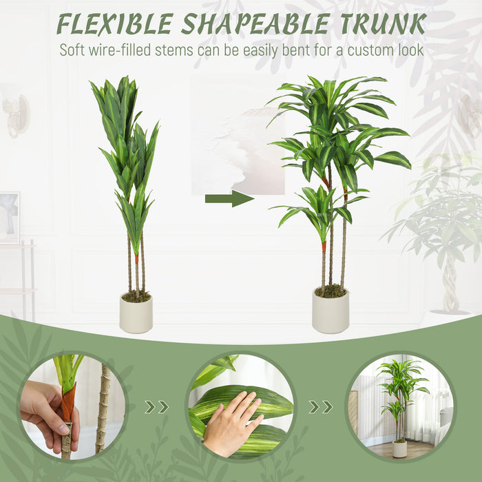 120cm Artificial Dracaena Tree with Bendable Trunks
