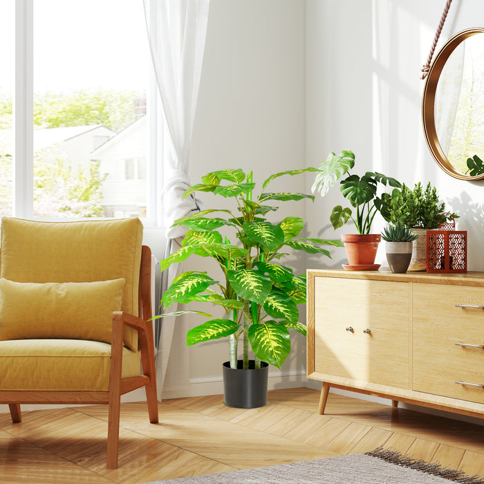 Artificial Evergreen Tree Fake Decorative Plant in Nursery Pot