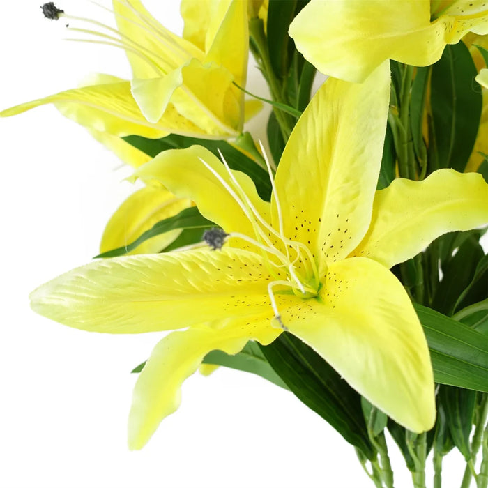 100cm Large Lily Stem with 3 Flowers. (Pack of 6)
