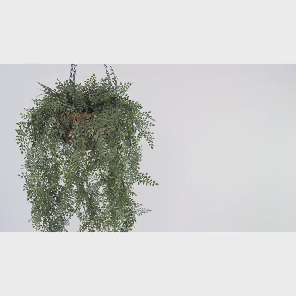 Classic Leaf Artificial Hanging Basket - Artificial Eden