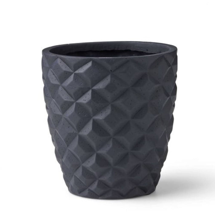 Capi Lux Heraldry Tapered Round Planter indoor pot black