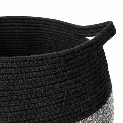 Plant belly basket Grey Black Cotton Rope for artificial plants